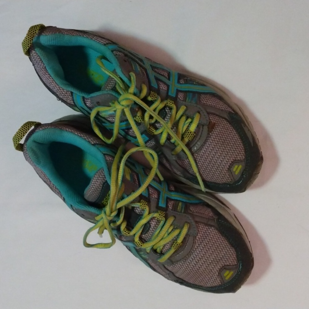🌞🌞🌞 Asics Gel-Venture Women's size 8 Running Shoes Silver Grey/Turquoise